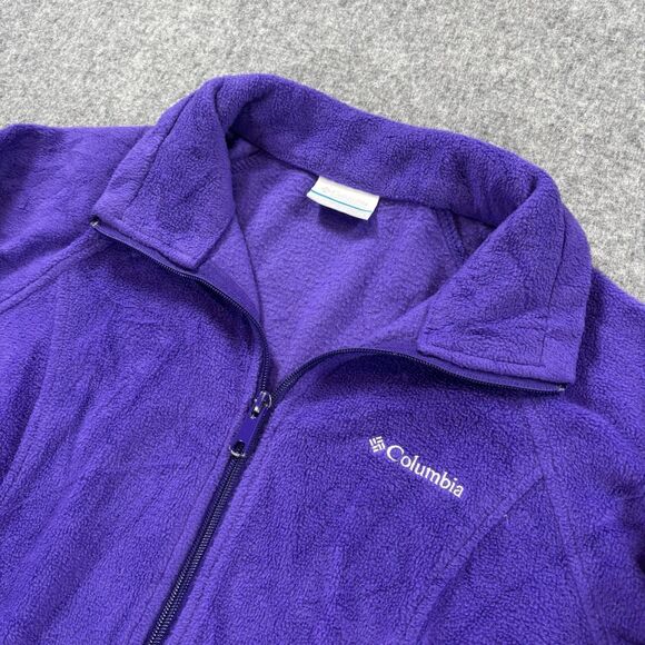 Columbia Benton Springs Fleece Jacket Women’s Medium Purple Full Zip WL6439 - Picture 2 of 9